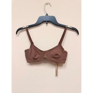 SKIMS FITS EVERYBODY Unlined Demi Bra - Cocoa Size 32B NWT #1848
